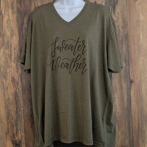 Next Level Apparel Forest Green V-Neck Tee